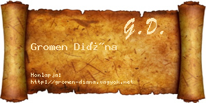 Gromen Diána névjegykártya
